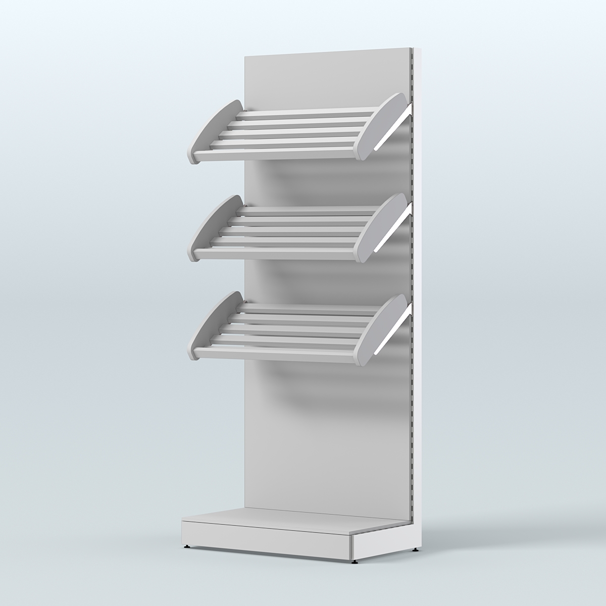 Стеллаж для хлеба и выпечки с тремя наклонными полками Феникс №1 Серый