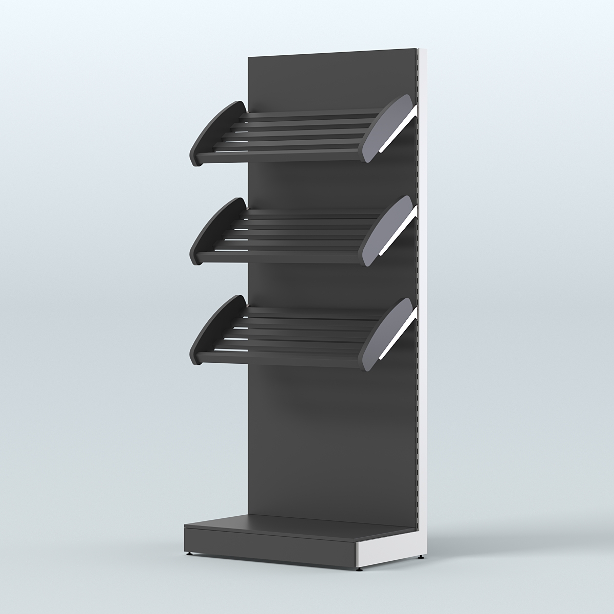 Стеллаж для хлеба и выпечки с тремя наклонными полками Феникс №1 Черный