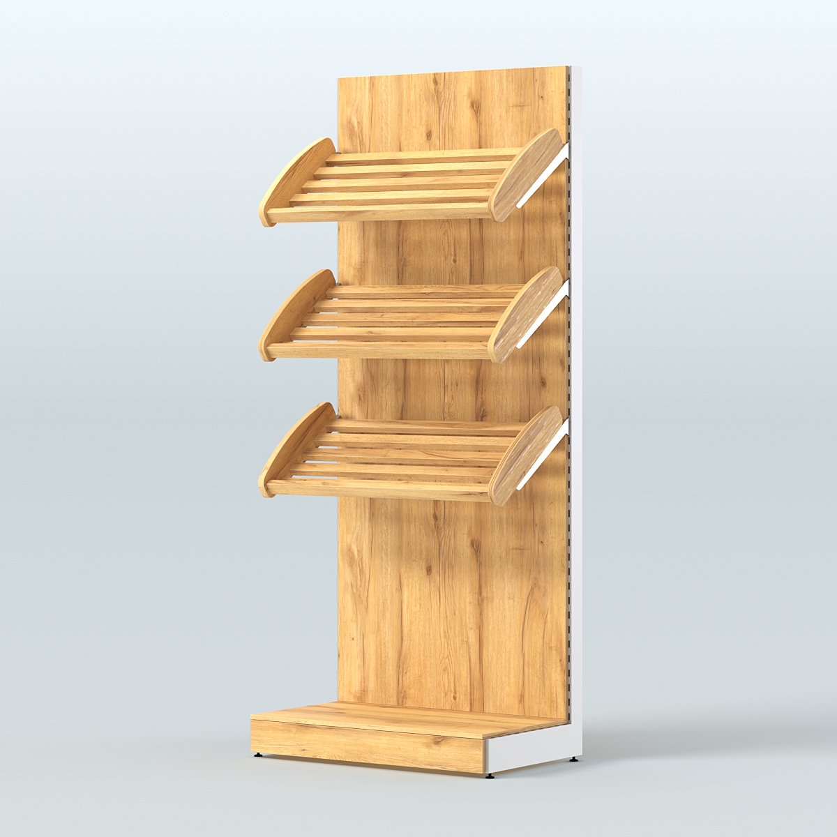 Стеллаж для хлеба и выпечки с тремя наклонными полками Феникс №1 Дуб Золотистый