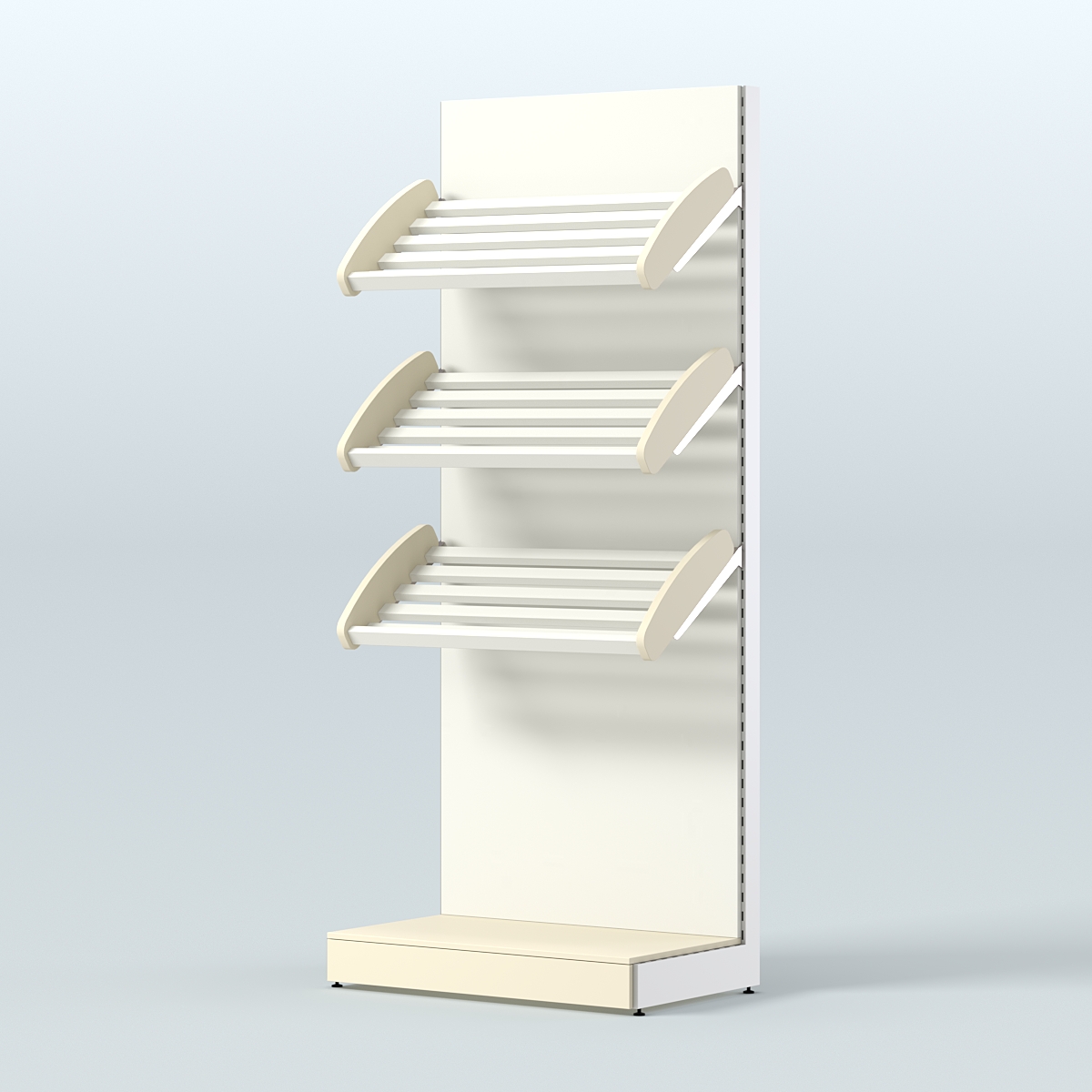 Стеллаж для хлеба и выпечки с тремя наклонными полками Феникс №1 Крем Вайс + Белый