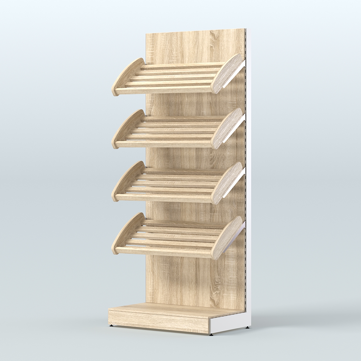 Стеллаж для хлеба и выпечки с четырьмя наклонными полками СХНП-02 Дуб Сонома