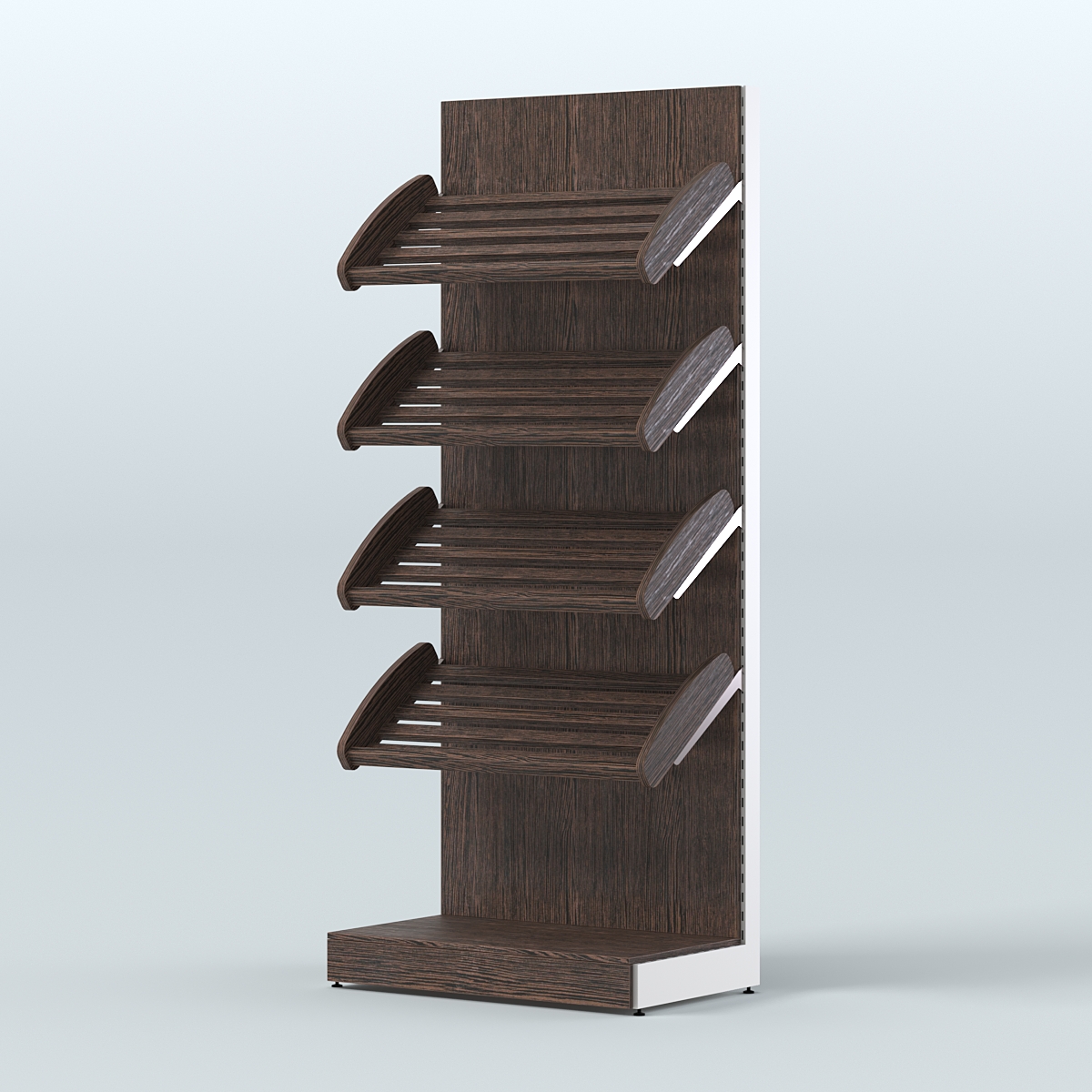 Стеллаж для хлеба и выпечки с четырьмя наклонными полками СХНП-02 Дуб Венге