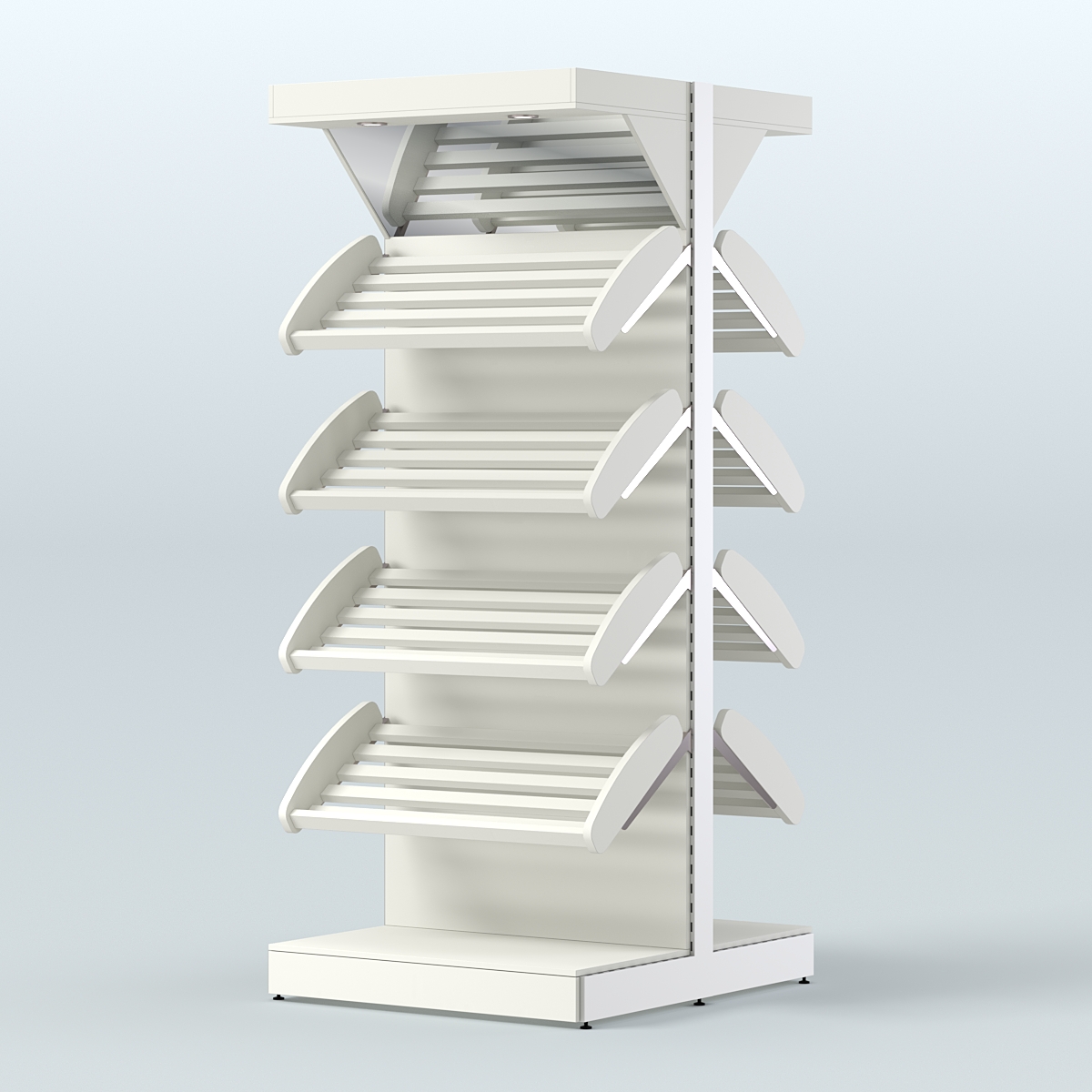 Островной высокий стеллаж для хлеба и выпечки Феникс №3 Белый