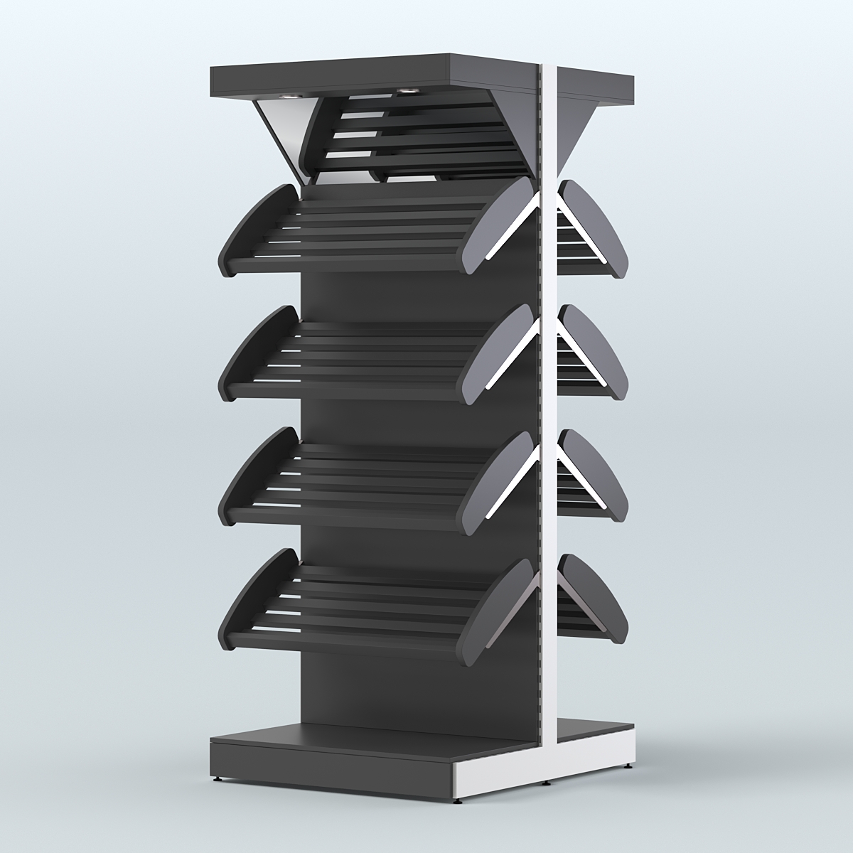 Островной высокий стеллаж для хлеба и выпечки Феникс №3 Черный