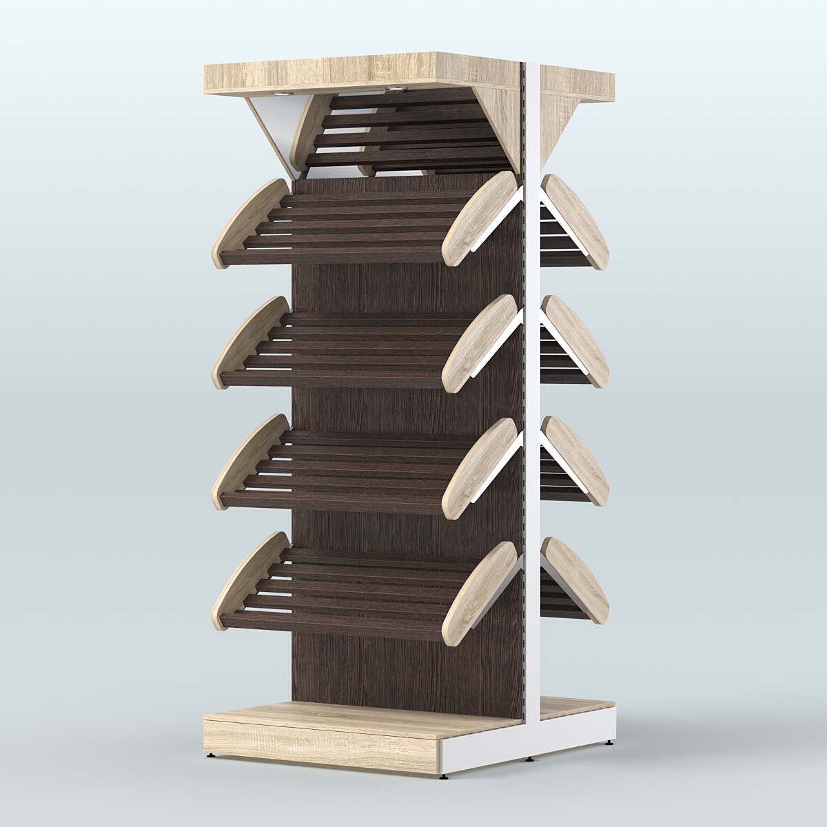 Островной высокий стеллаж для хлеба и выпечки Феникс №3 Дуб Сонома + Дуб Венге