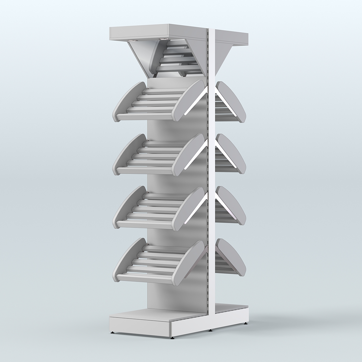 Островной высокий стеллаж для хлеба и выпечки Феникс №5 Серый