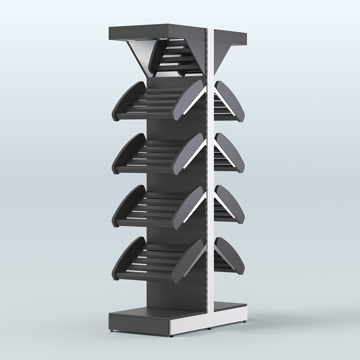 Островной высокий стеллаж для хлеба и выпечки Феникс №5 Черный