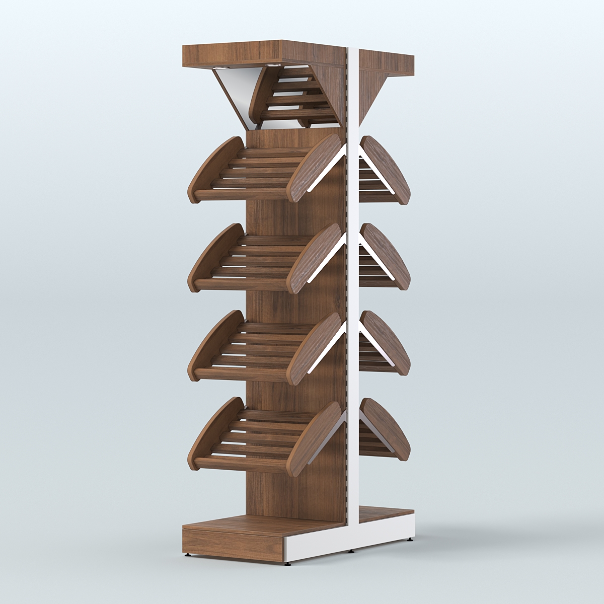 Островной высокий стеллаж для хлеба и выпечки Феникс №5 Орех