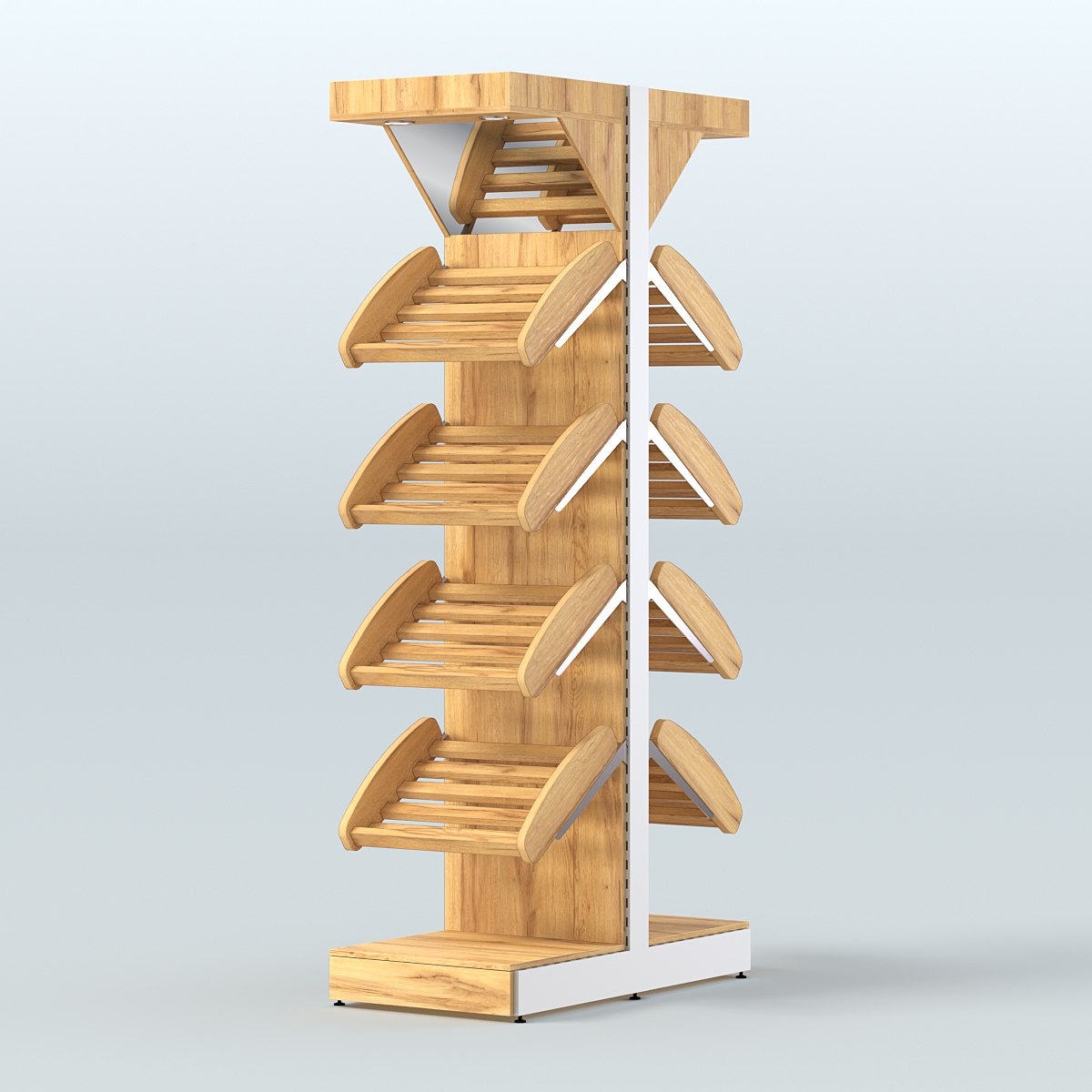 Островной высокий стеллаж для хлеба и выпечки Феникс №5 Дуб Золотистый