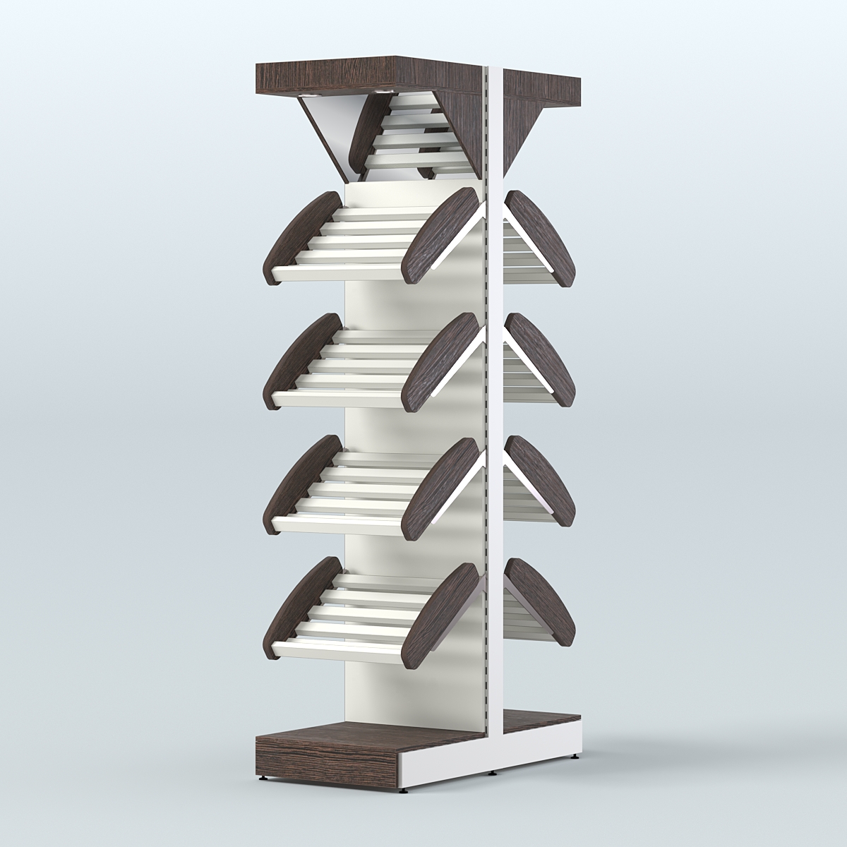 Островной высокий стеллаж для хлеба и выпечки Феникс №5 Дуб Венге + Белый