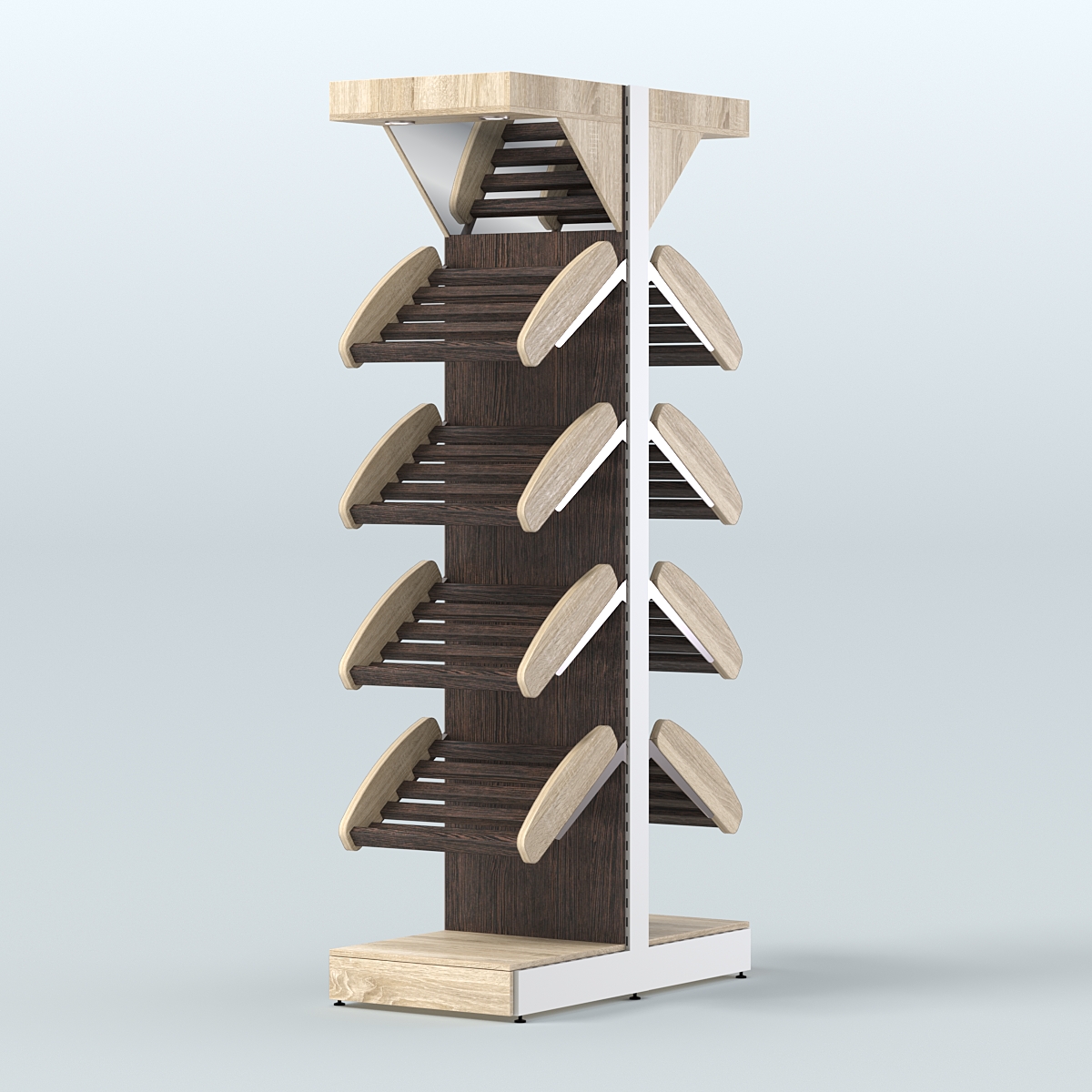 Островной высокий стеллаж для хлеба и выпечки Феникс №5 Дуб Сонома + Дуб Венге