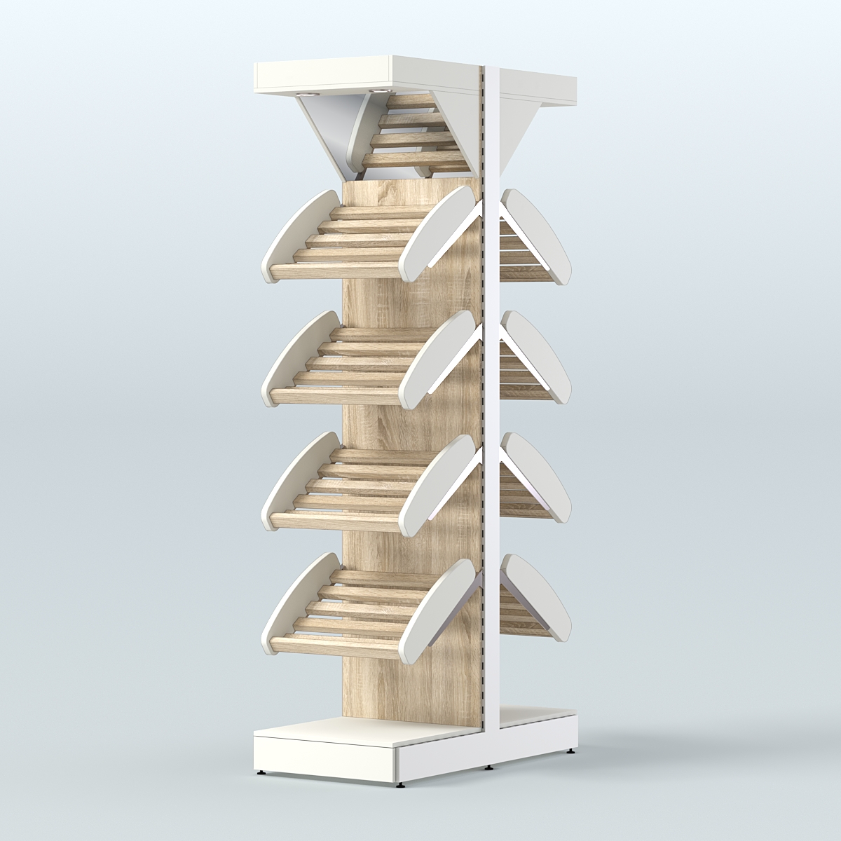 Островной высокий стеллаж для хлеба и выпечки Феникс №5 Белый + Дуб Сонома