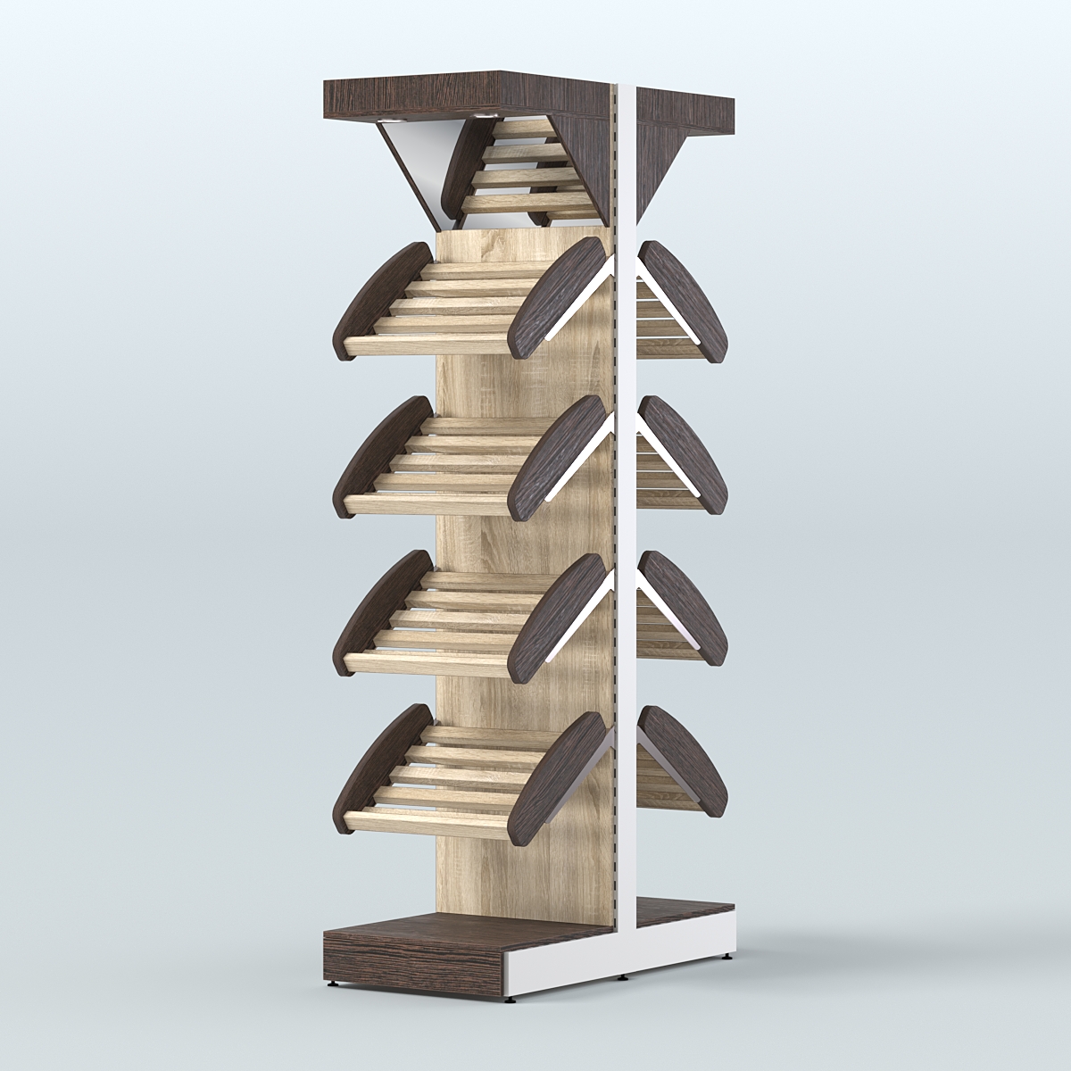 Островной высокий стеллаж для хлеба и выпечки Феникс №5 Дуб Венге + Дуб Сонома