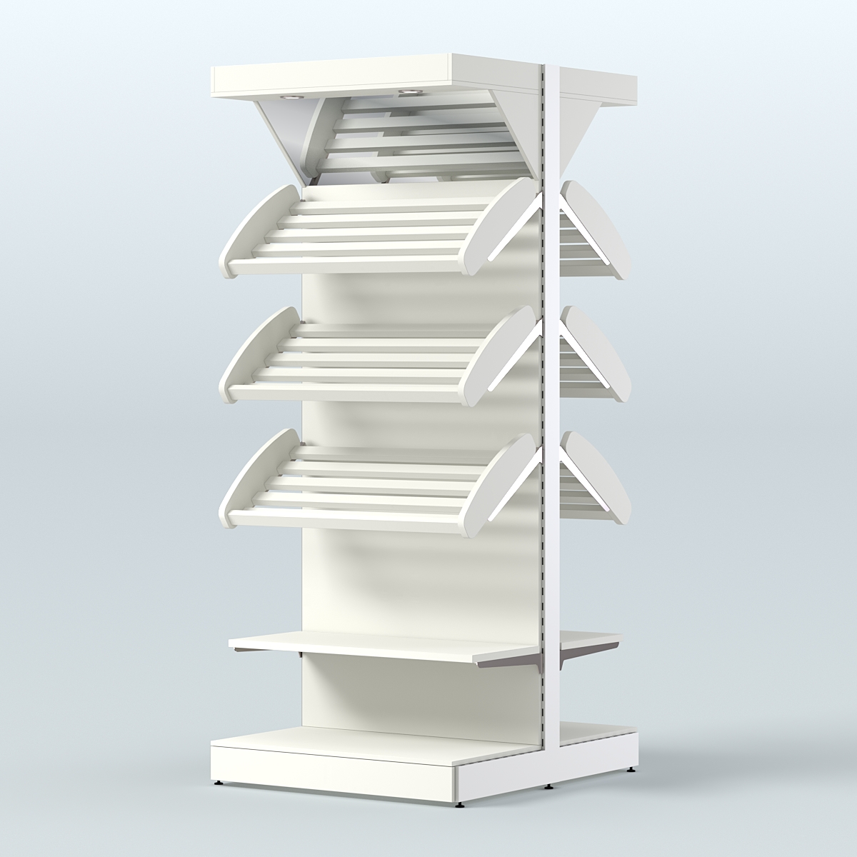 Островной высокий стеллаж для хлеба и выпечки Феникс №9 Белый