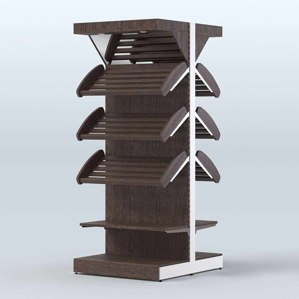 Островной высокий стеллаж для хлеба и выпечки Феникс №9 Дуб Венге