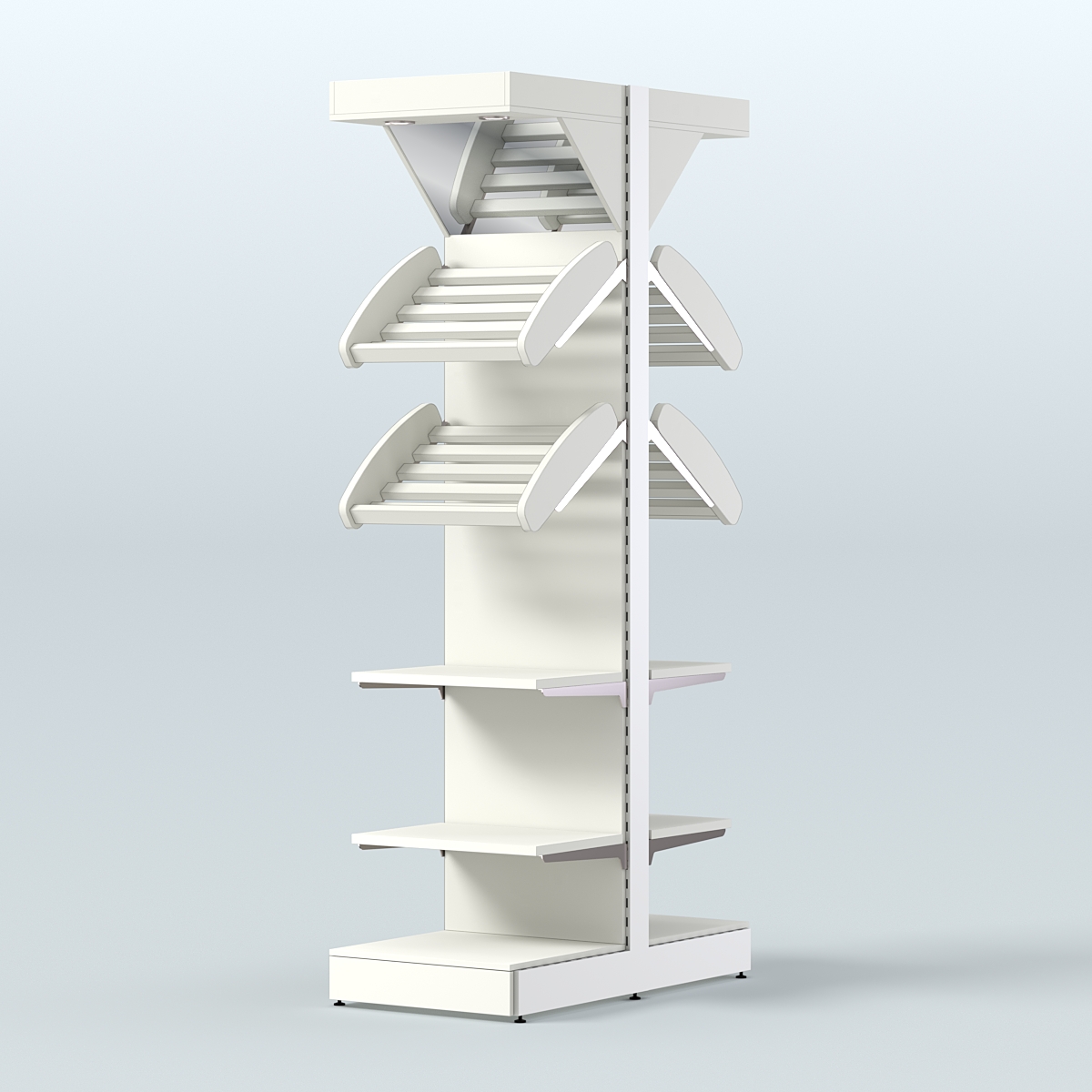 Островной высокий стеллаж для хлеба и выпечки Феникс №18 Белый