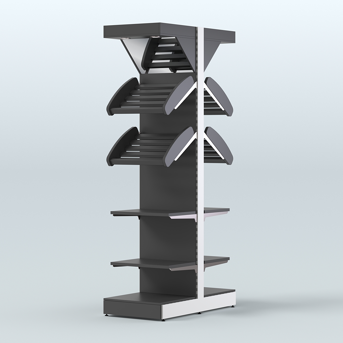 Островной высокий стеллаж для хлеба и выпечки Феникс №18 Черный