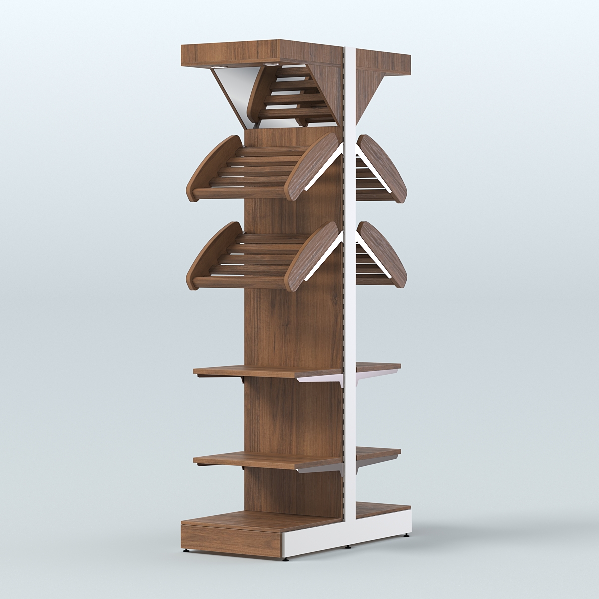 Островной высокий стеллаж для хлеба и выпечки Феникс №18 Орех