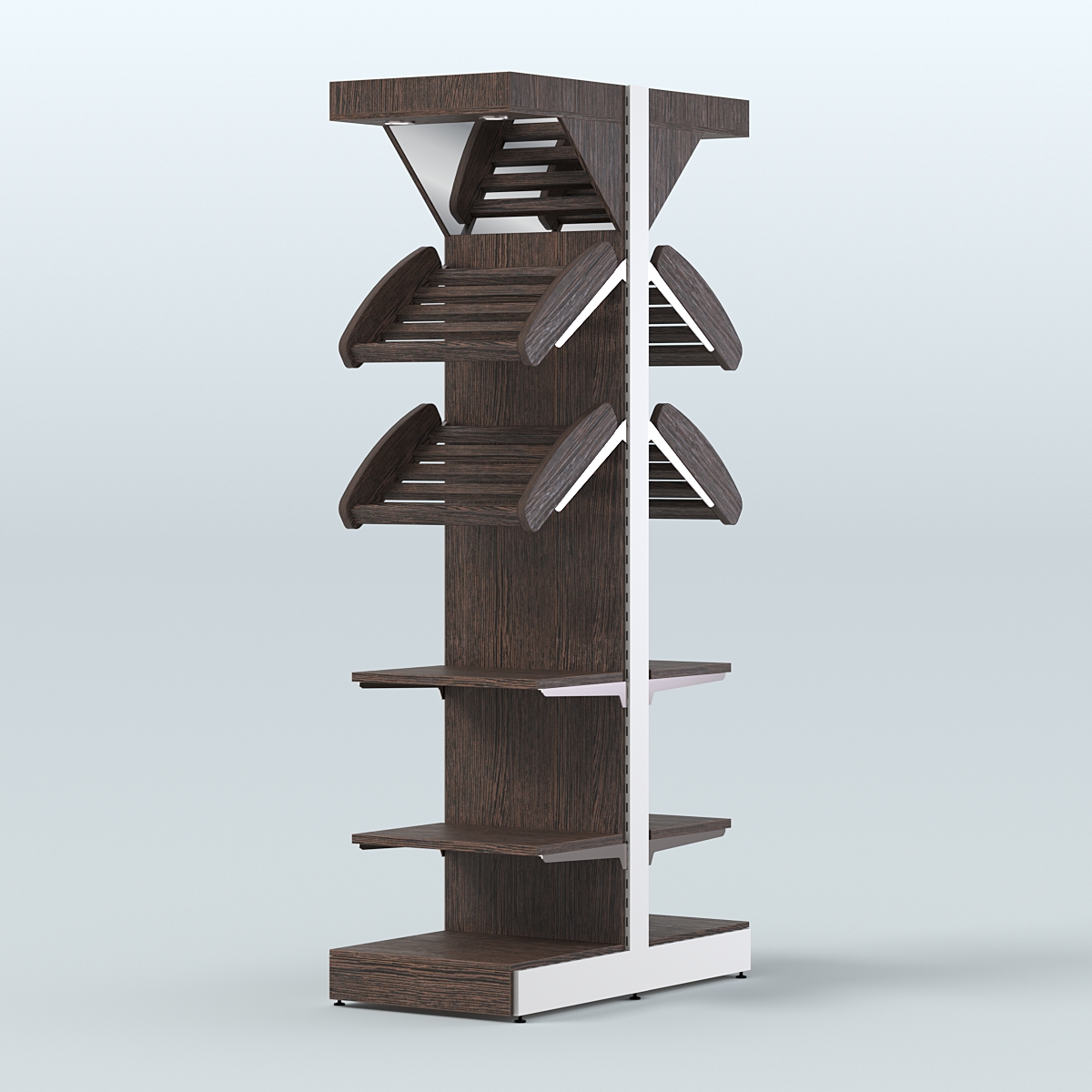 Островной высокий стеллаж для хлеба и выпечки Феникс №18 Дуб Венге