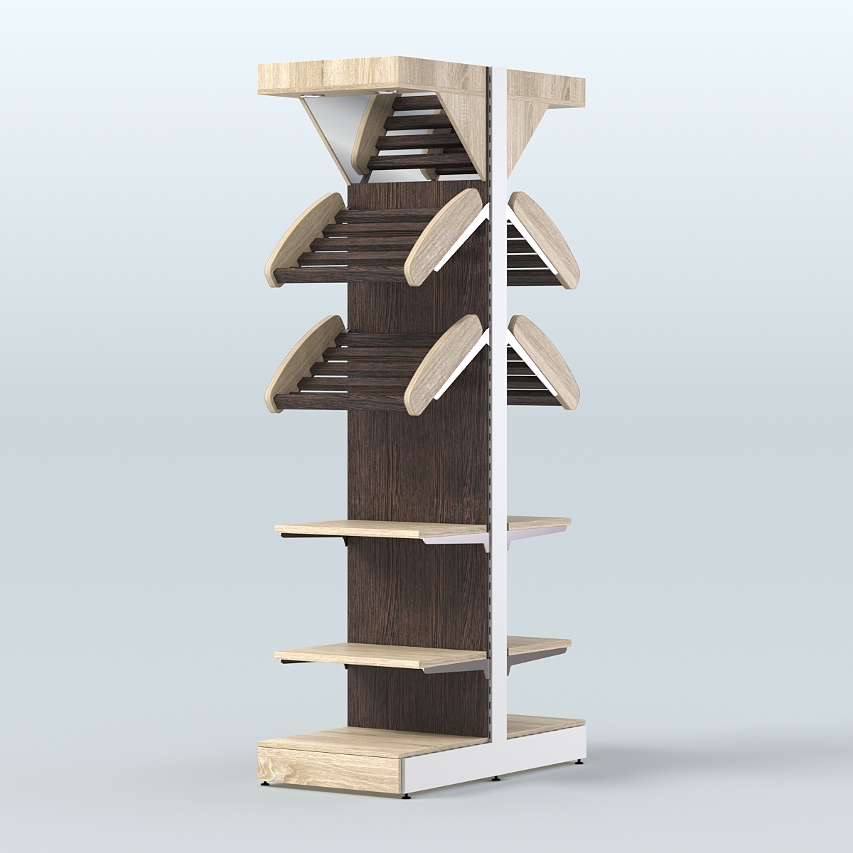 Островной высокий стеллаж для хлеба и выпечки Феникс №18 Дуб Сонома + Дуб Венге