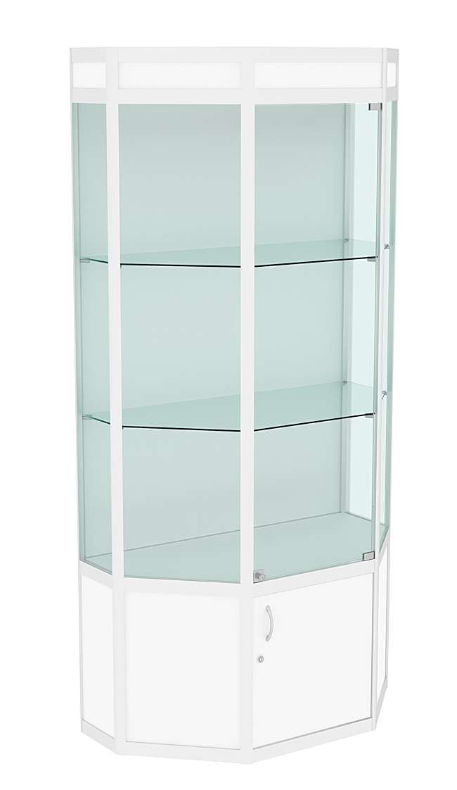 Витрина из профиля Трапеция №1 (метровая) Белый