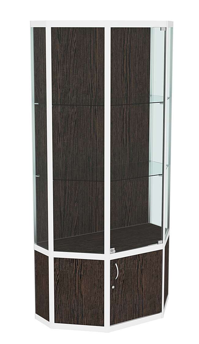 Витрина из профиля Трапеция №2 (метровая) Дуб Венге