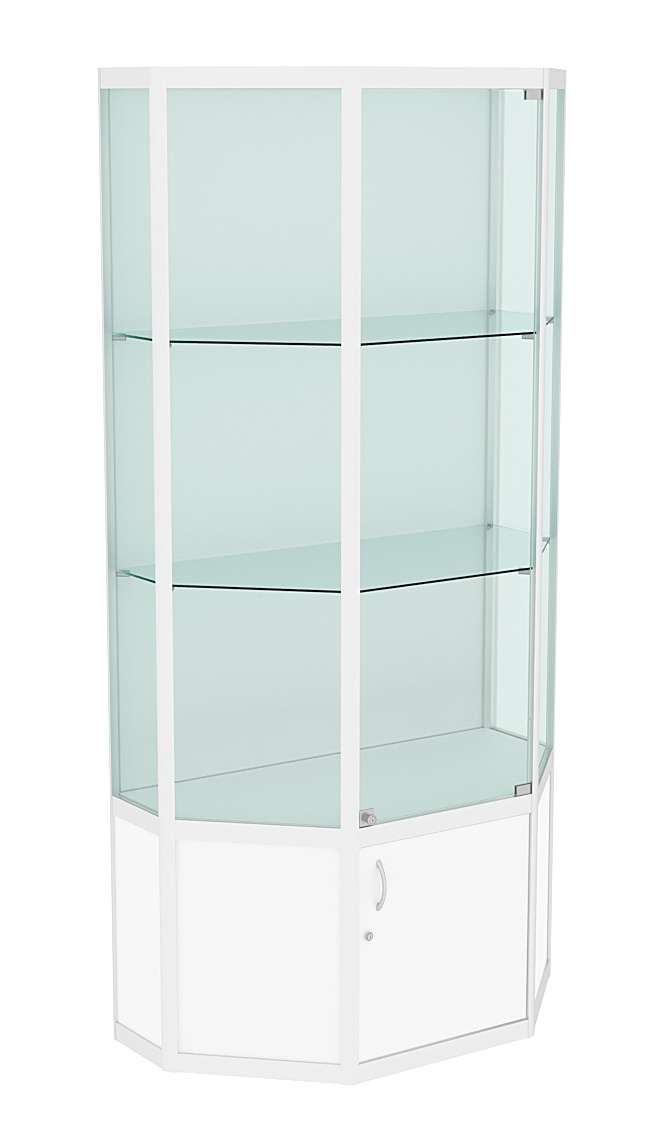 Витрина из профиля Трапеция №2 (метровая) Белый