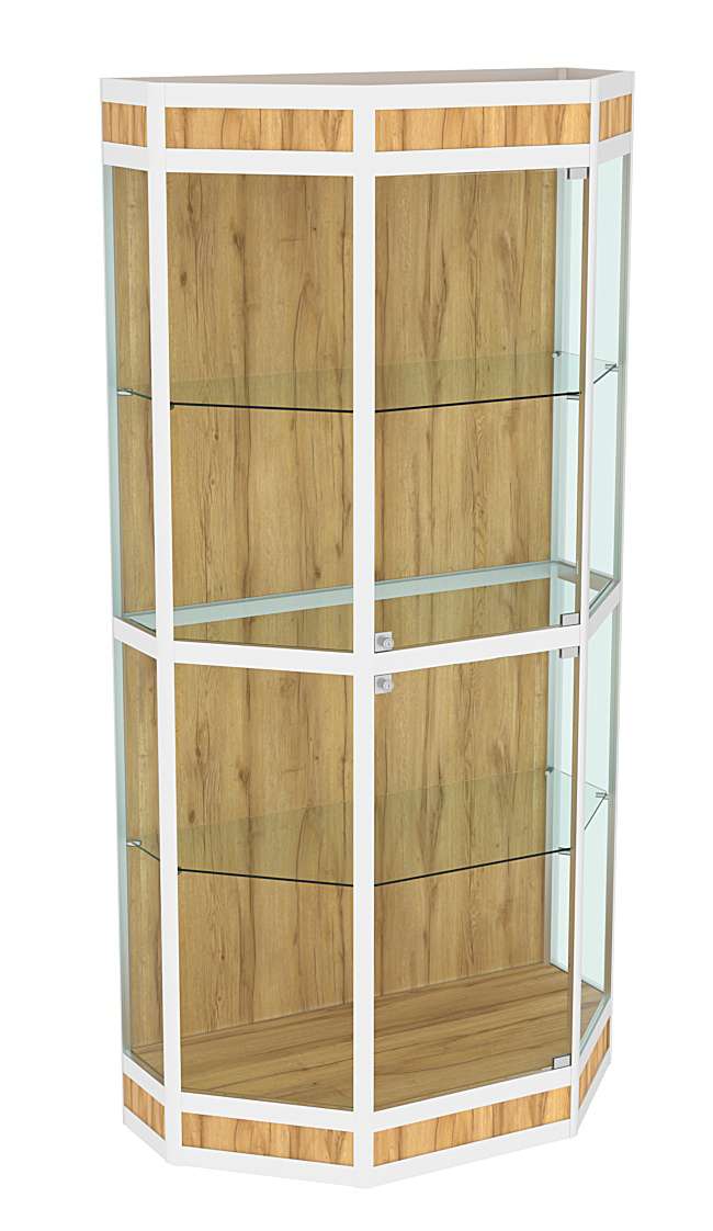 Витрина из профиля Трапеция №3 (метровая) Дуб Золотистый