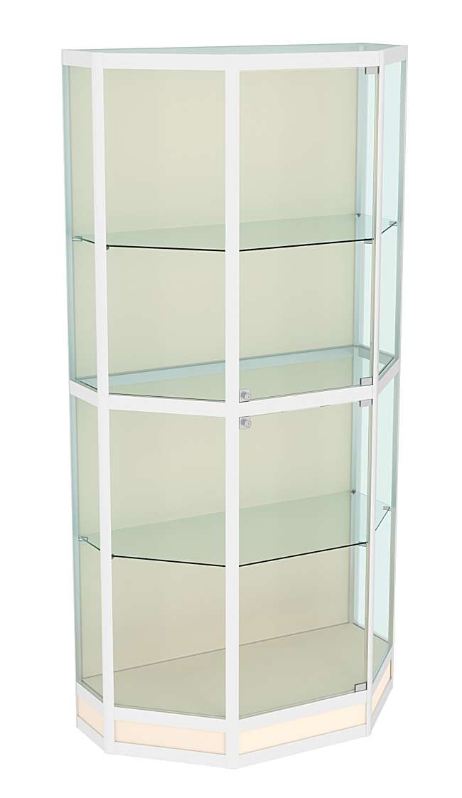 Витрина из профиля Трапеция №4 (метровая) Крем Вайс