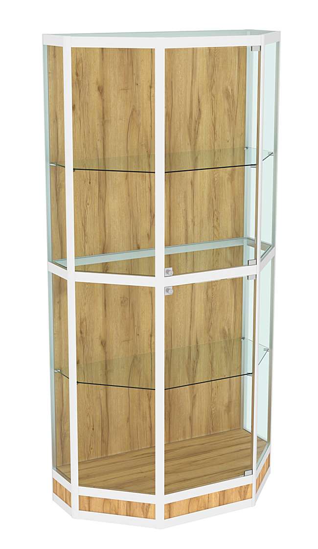 Витрина из профиля Трапеция №4 (метровая) Дуб Золотистый