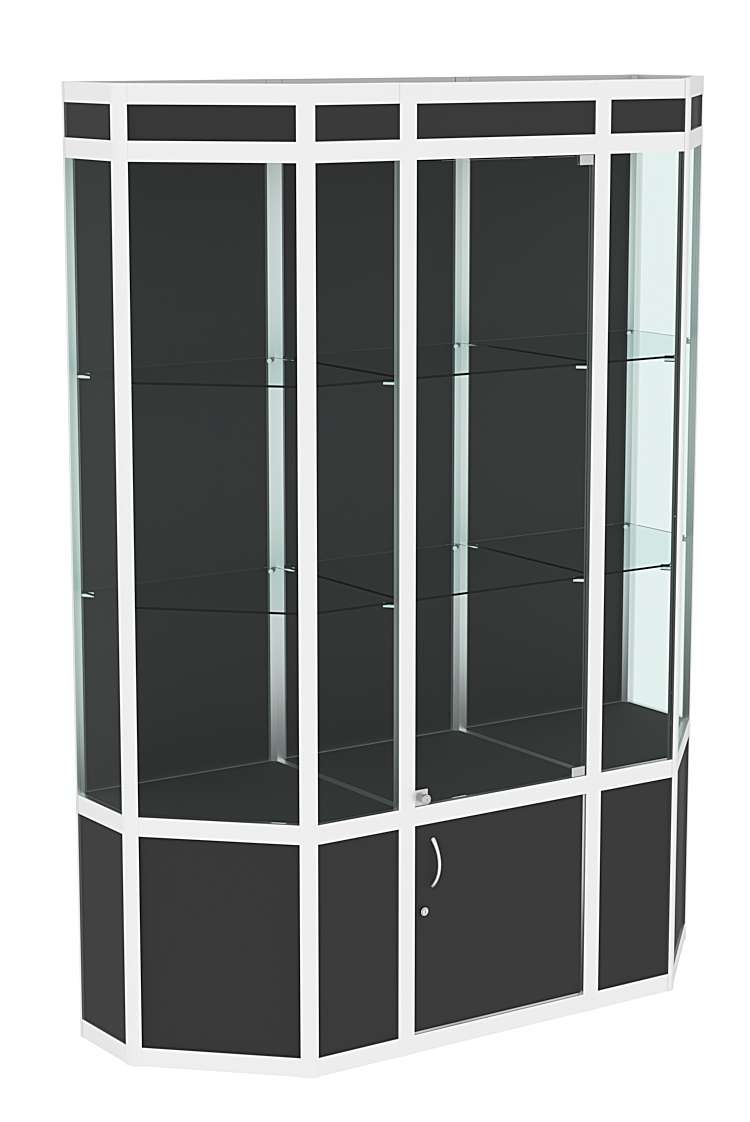 Витрина из профиля Трапеция №1 (1,5 метра) Черный