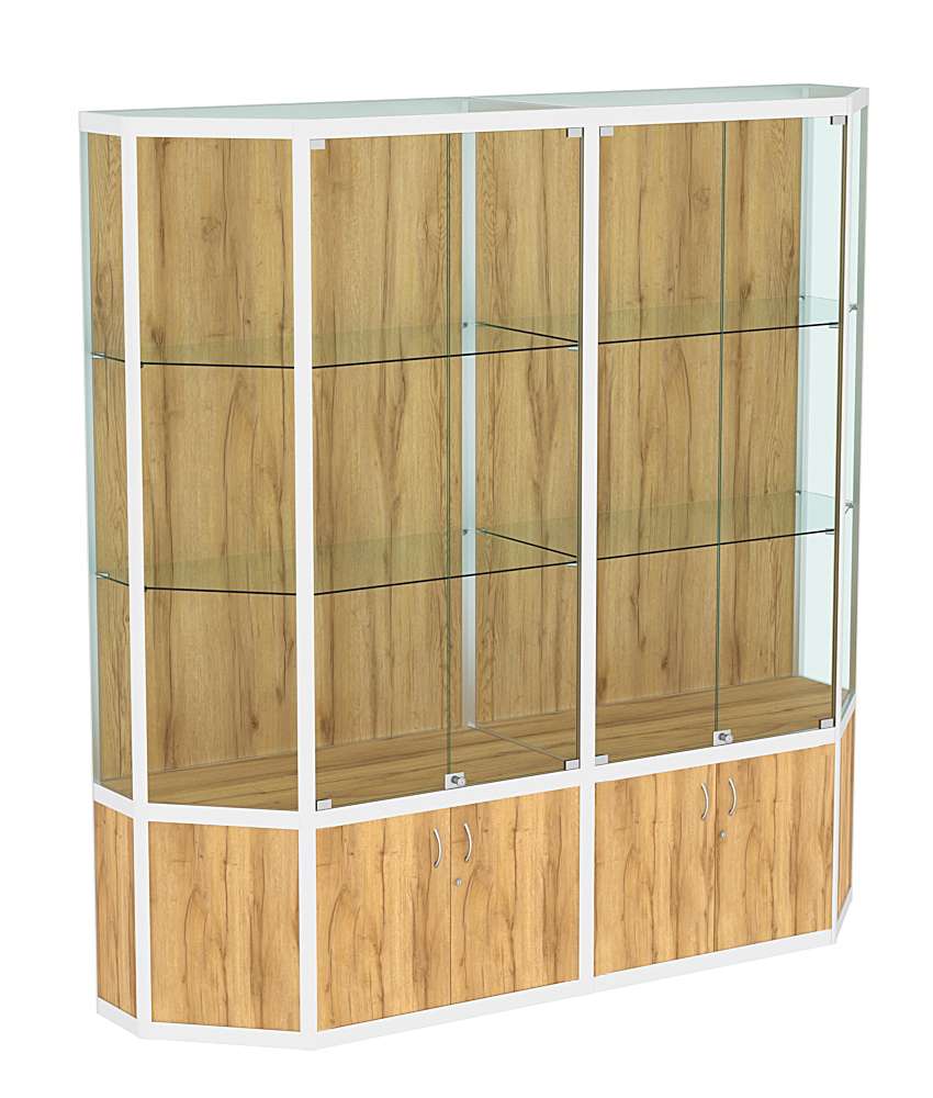 Витрина из профиля Трапеция №2 (2-ух метровая) Дуб Золотистый