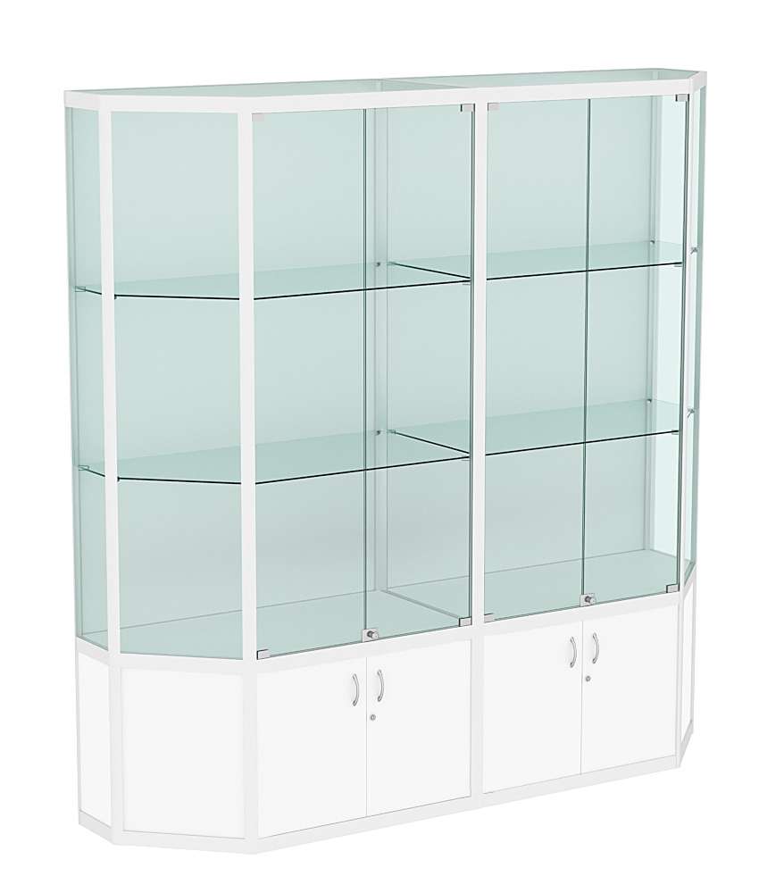 Витрина из профиля Трапеция №2 (2-ух метровая) Белый