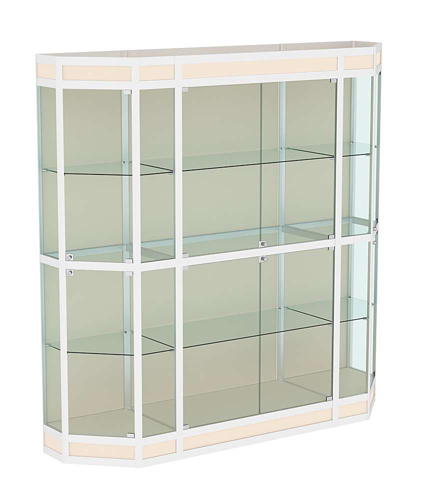 Витрина из профиля Трапеция №7 (2-ух метровая) Крем Вайс