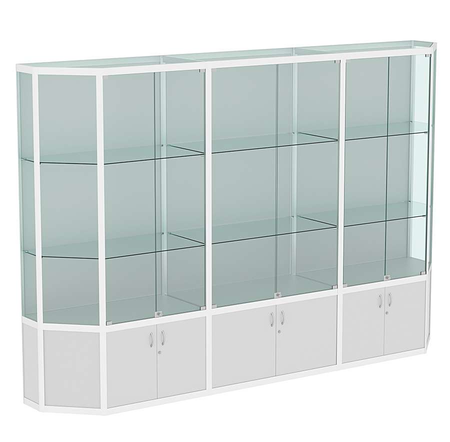 Витрина из профиля Трапеция №2 (3-ех метровая) Серый