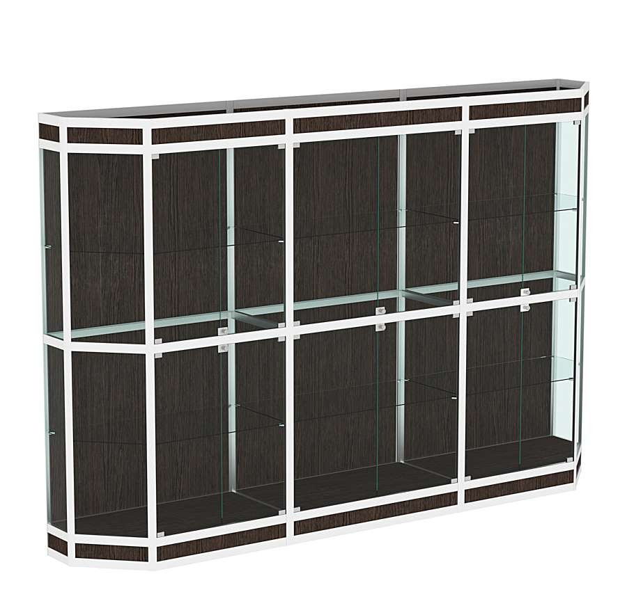 Витрина из профиля Трапеция №3 (3-ех метровая) Дуб Венге