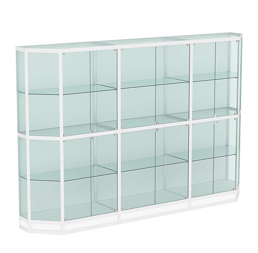 Витрина из профиля Трапеция №4 (3-ех метровая) Белый