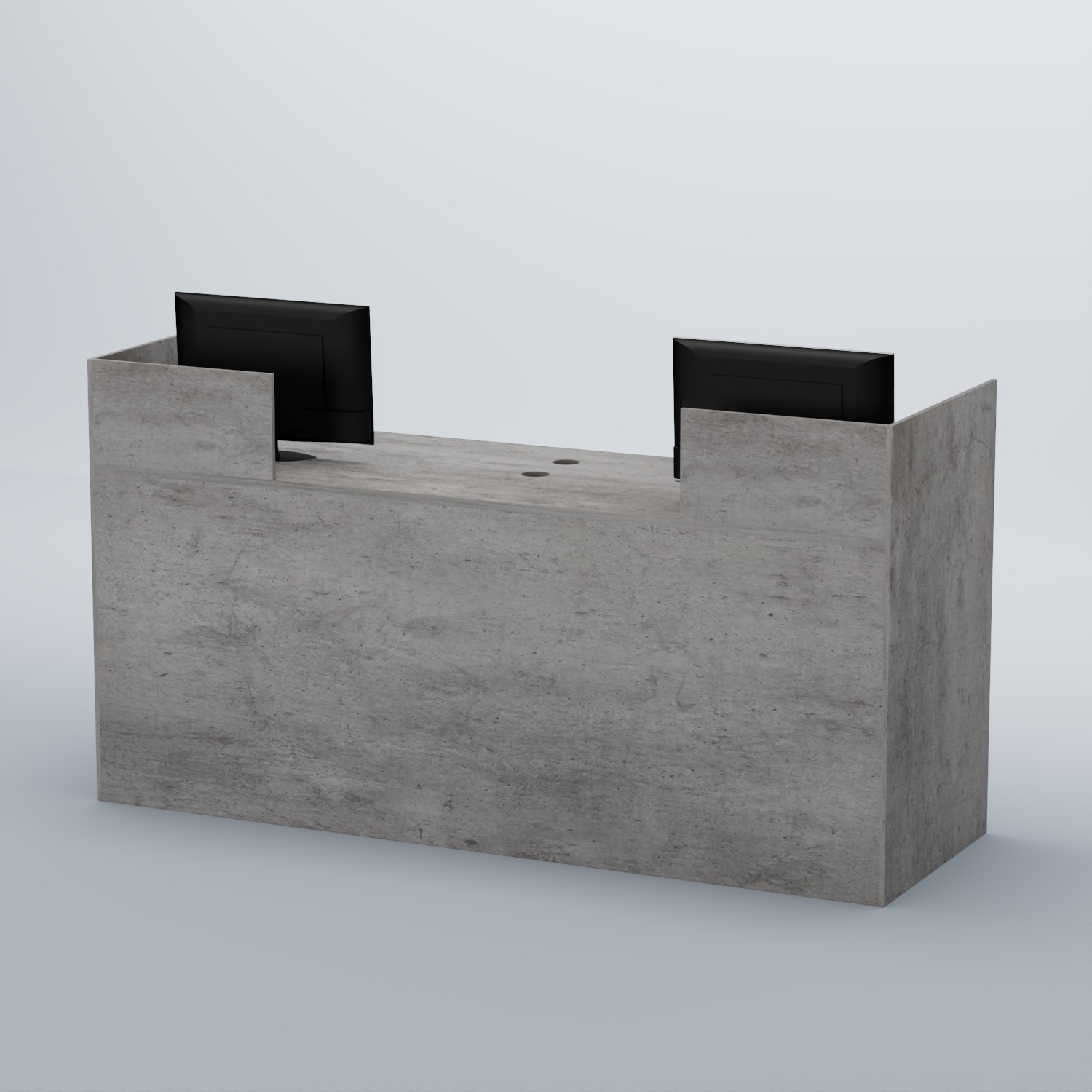 Ресепшен Атлант классический №1 Бетон Чикаго светло-серый F186 ST9