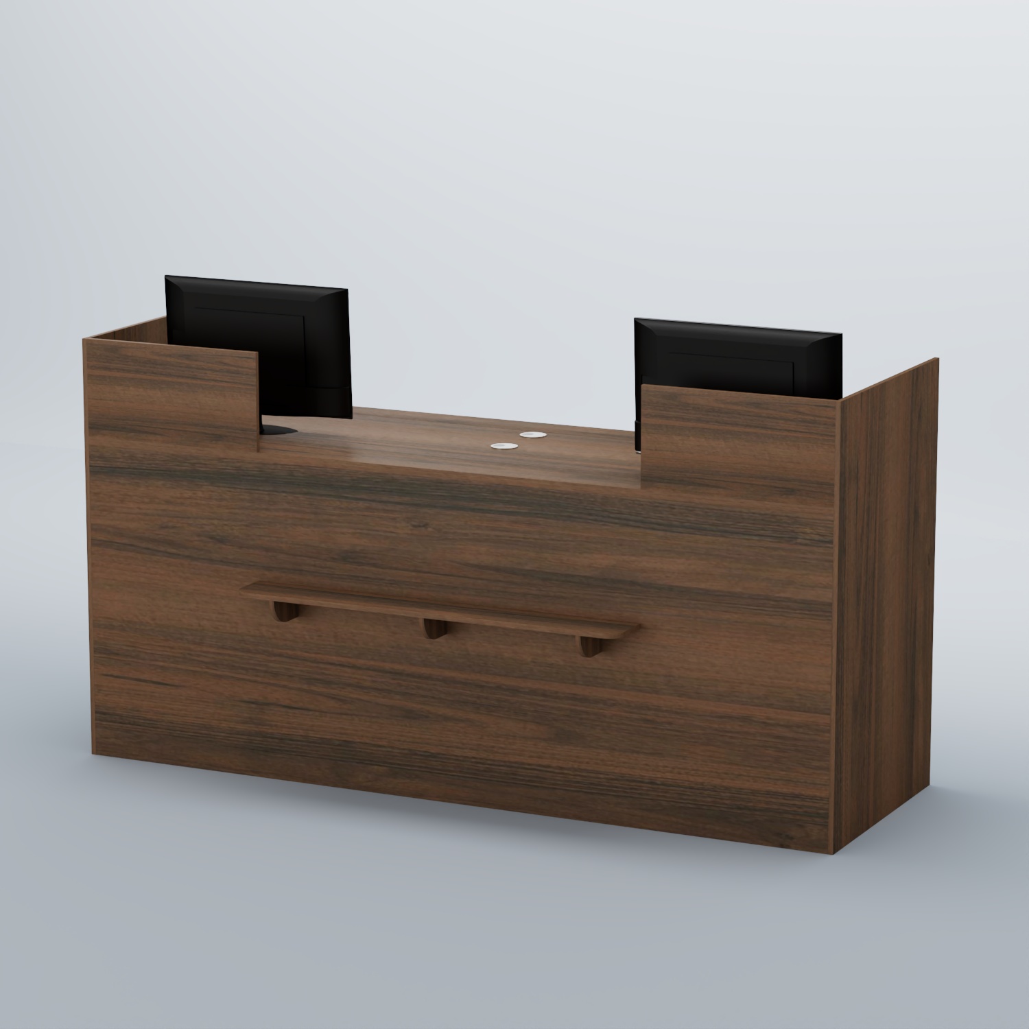 Ресепшен Атлант классический с полкой №2 Орех