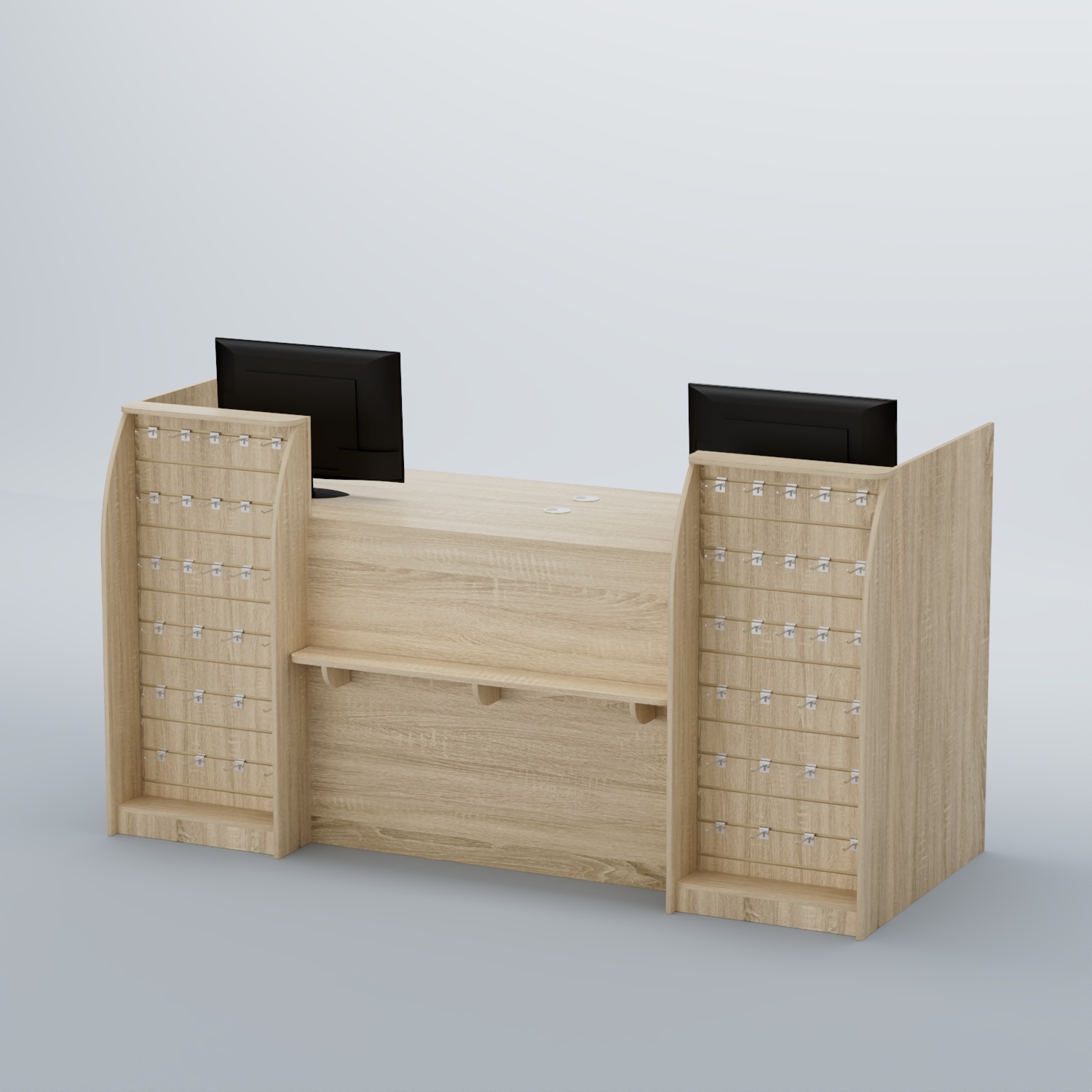 Ресепшен Атлант с фасадными наклонными экономпанелями №4 Дуб сонома