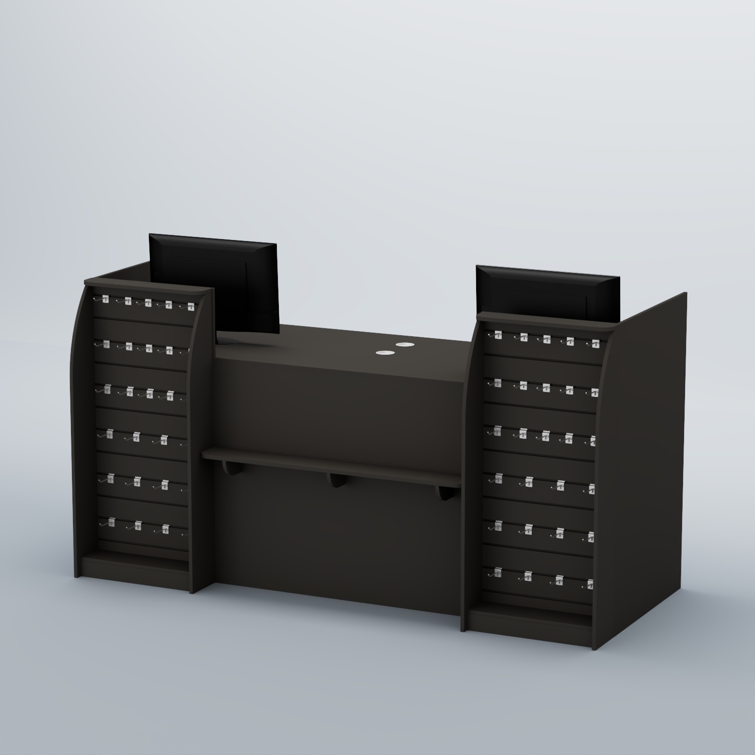 Ресепшен Атлант с фасадными наклонными экономпанелями №4 Черный