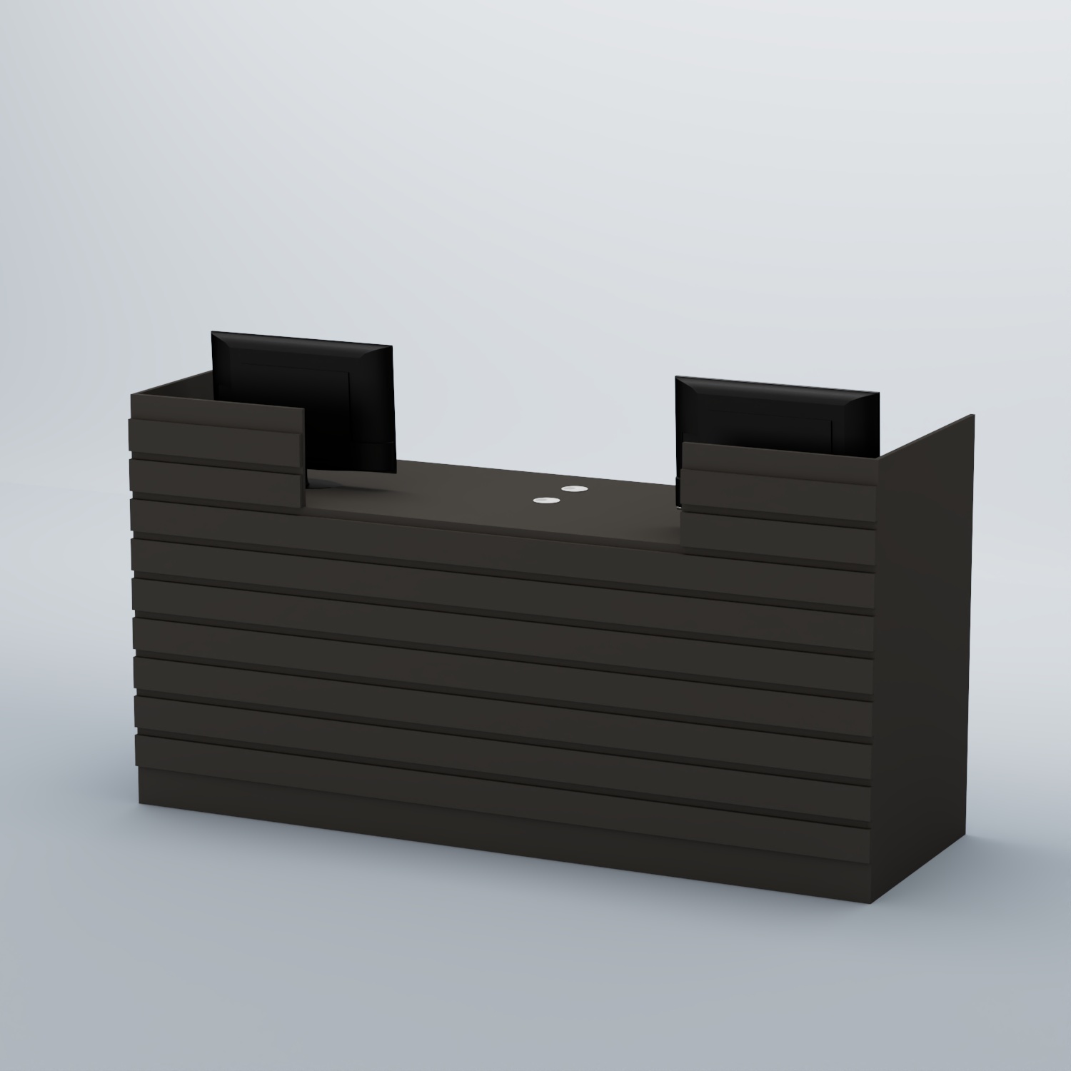 Ресепшен Атлант с накладными планками №6 Черный