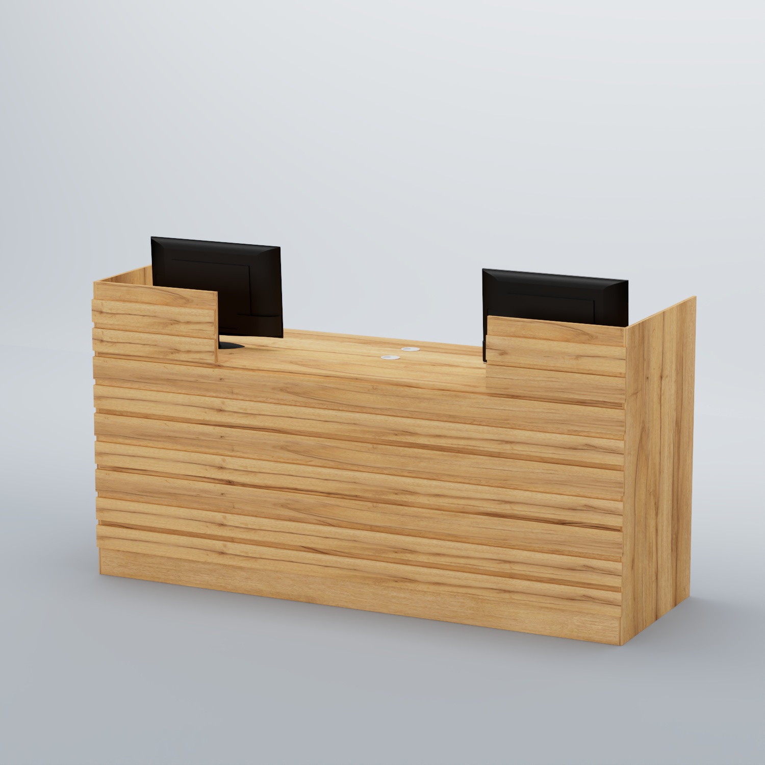 Ресепшен Атлант с накладными планками №6 Дуб Золотистый