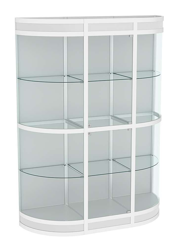 Витрина из профиля с секторами №3  (1,5 метра) Серый