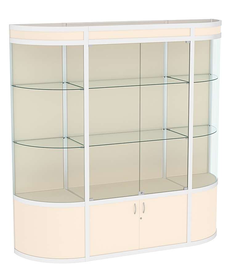 Витрина из профиля с секторами №5 (2-ух метровая) Крем Вайс