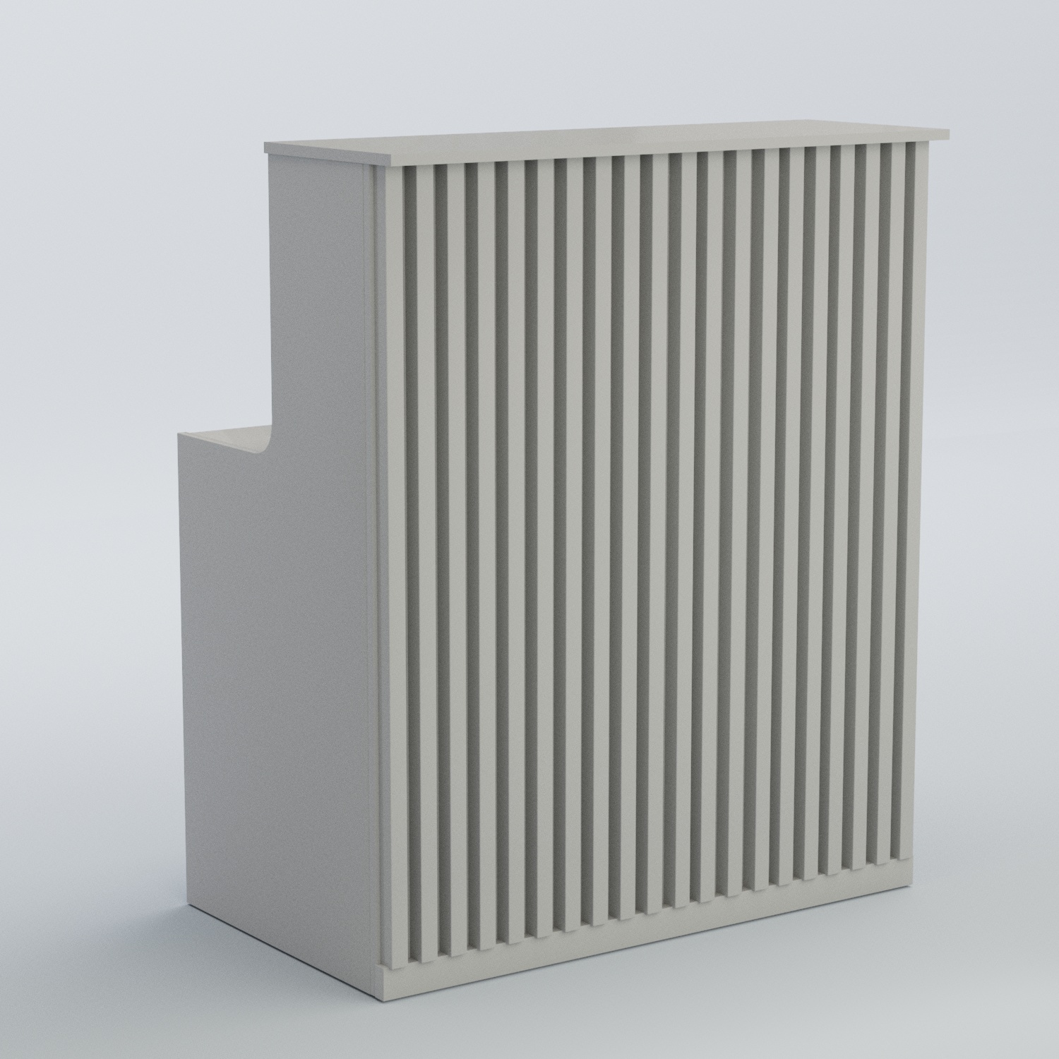 Ресепшен прямоугольный серии ВЕРТИКАЛЬ №1 Серый