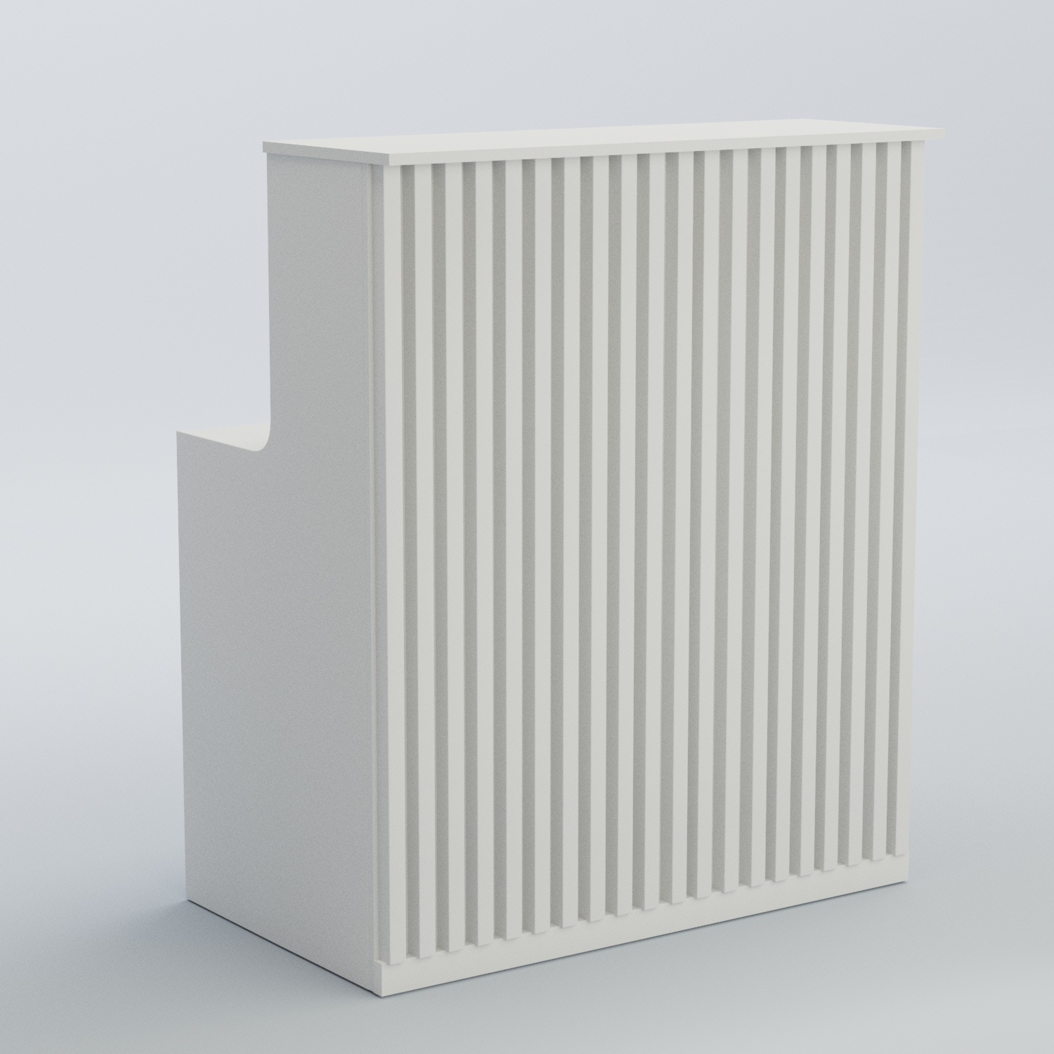 Ресепшен прямоугольный серии ВЕРТИКАЛЬ №1 Белый