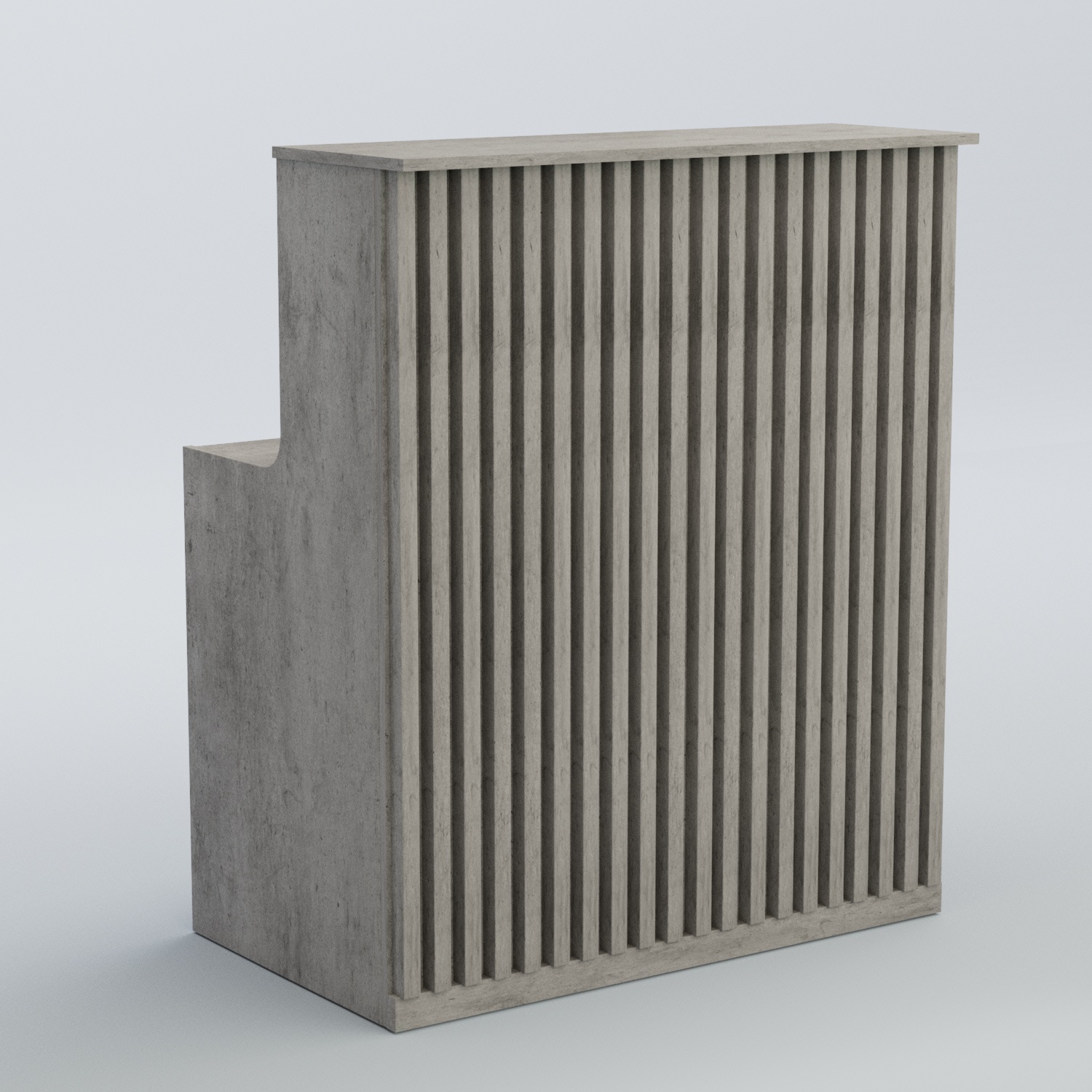 Ресепшен прямоугольный серии ВЕРТИКАЛЬ №1 Бетон Чикаго светло-серый F186 ST9