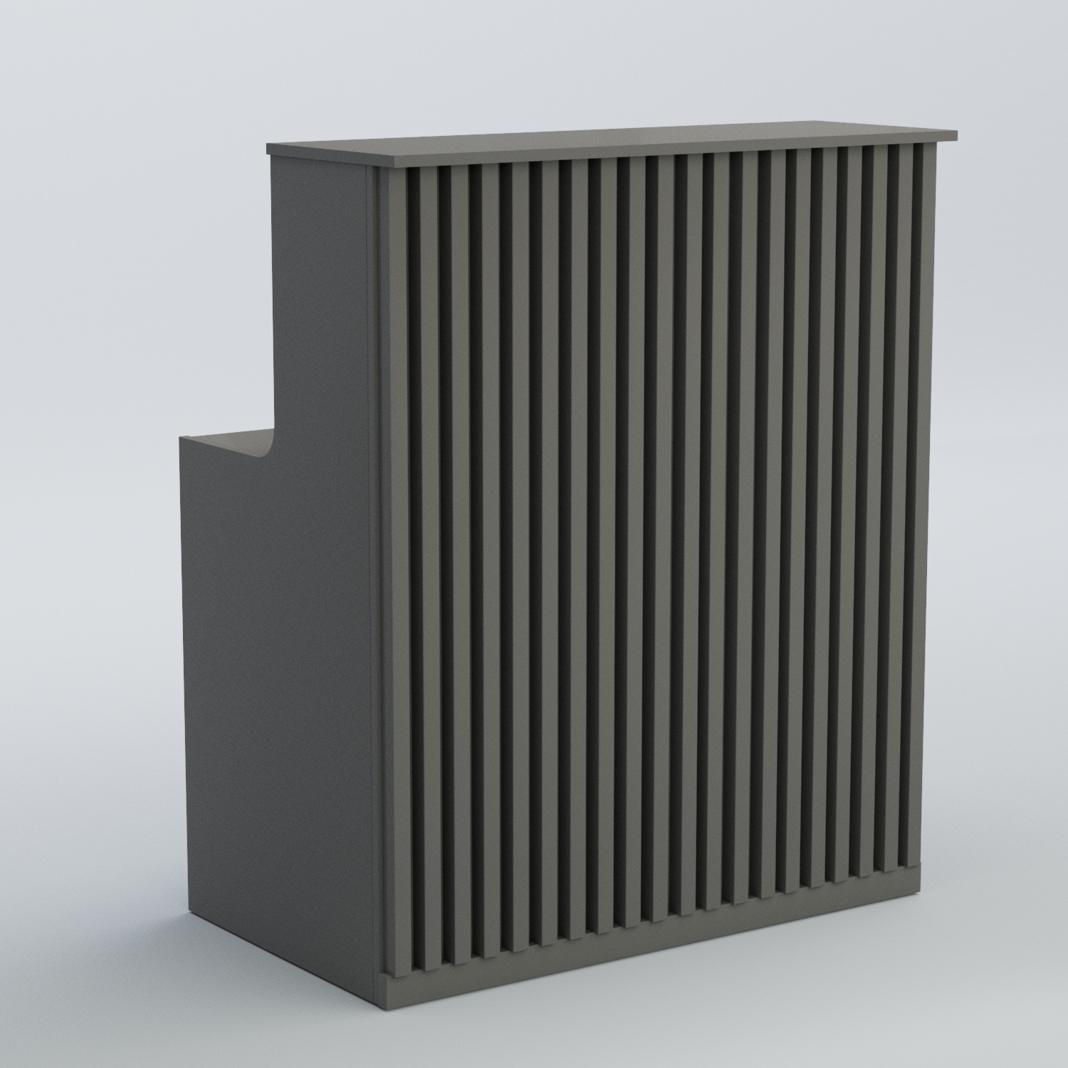 Ресепшен прямоугольный серии ВЕРТИКАЛЬ №1 Темно-Серый