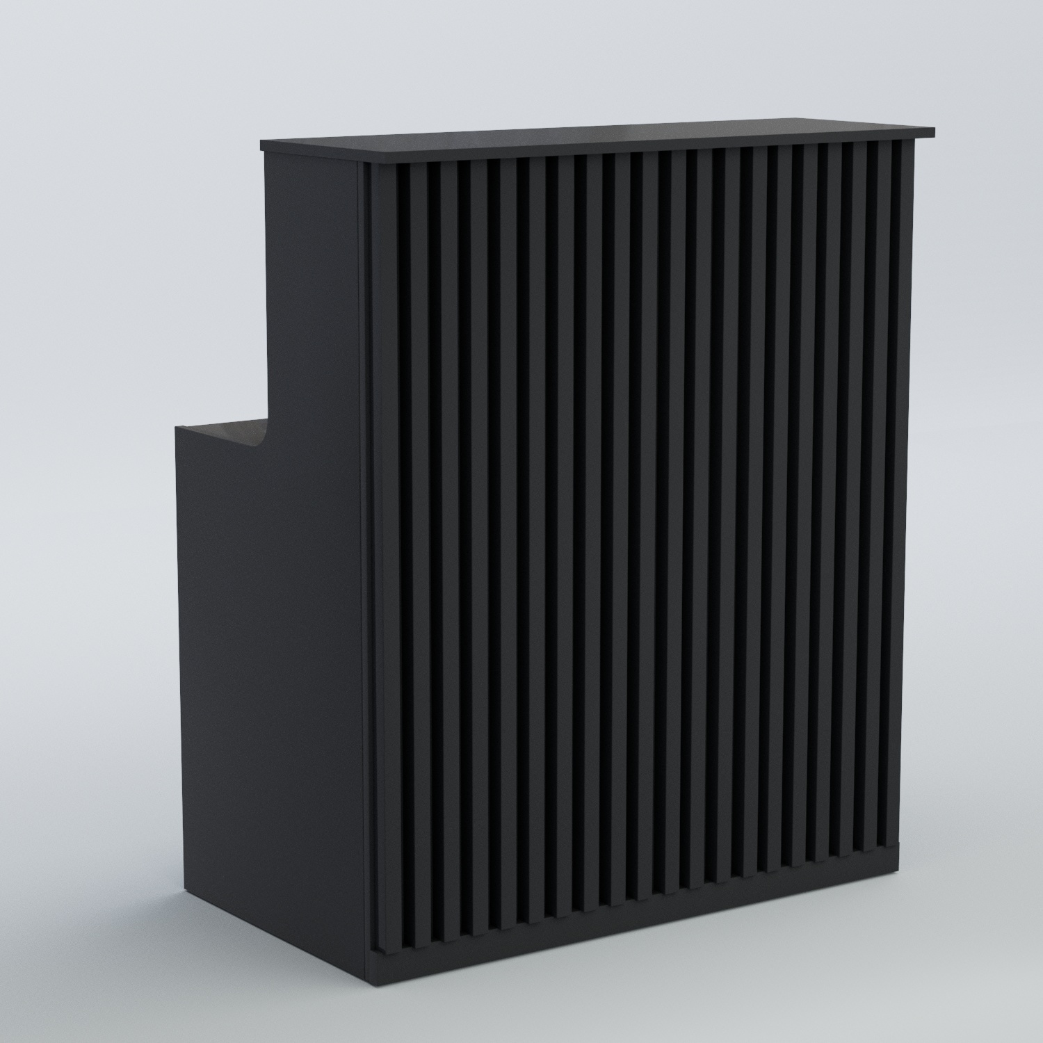 Ресепшен прямоугольный серии ВЕРТИКАЛЬ №1 Антрацит